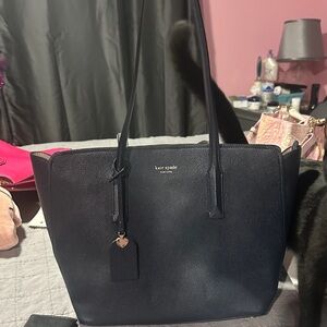 Kate Spade Black Leather Tote Bag